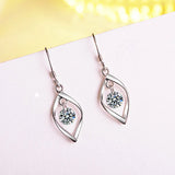 925 Silver Zircon Drop Earrings for Wedding Party