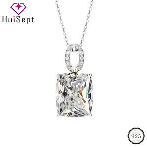925 Silver Citrine Zircon Pendant Necklace for Women