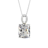 925 Silver Citrine Zircon Pendant Necklace for Women