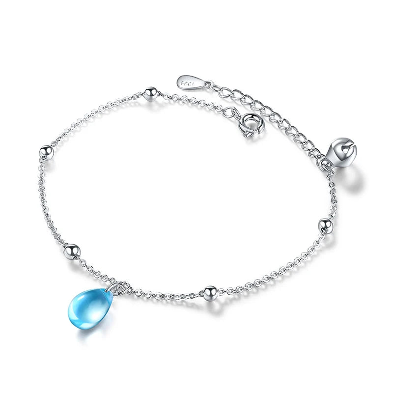 Water Drop Sapphire Gemstone Bracelet for Wedding Party