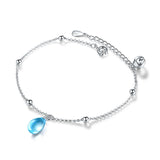 Water Drop Sapphire Gemstone Bracelet for Wedding Party