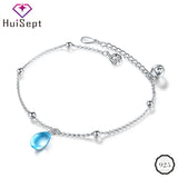 Water Drop Sapphire Gemstone Bracelet for Wedding Party
