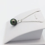 925 Silver Round Pearl Pendant Necklace