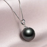 925 Silver Round Pearl Pendant Necklace