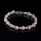 925 Silver Zircon Bracelet Women Jewelry
