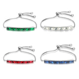 Women's 925 Silver Emerald Bracelet for Wedding and Parties