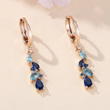 Sapphire Drop Earrings 925 Silver Jewelry for Women