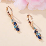Sapphire Drop Earrings 925 Silver Jewelry for Women