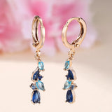 Sapphire Drop Earrings 925 Silver Jewelry for Women