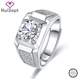 925 Silver Men's Open Finger Ring with CZ Gemstones