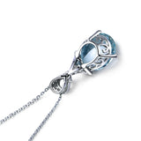 Sapphire Zircon Pendant 925 Silver Jewelry for Women