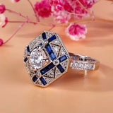 925 Silver Zircon Ring for Women Wedding Party Engagement