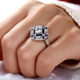 925 Silver Zircon Ring for Women Wedding Party Engagement