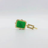 925 Silver Necklace Emerald Zircon Pendant Wedding