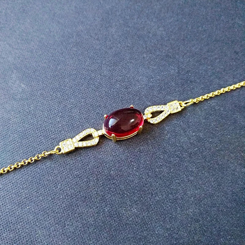 925 Silver Bracelet with Emerald Zircon Gemstone for Wedding