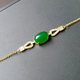 925 Silver Bracelet with Emerald Zircon Gemstone for Wedding
