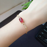 925 Silver Bracelet with Emerald Zircon Gemstone for Wedding