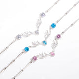 925 Silver Elk Shape Sapphire Zircon Bracelet for Wedding Party