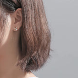 925 Silver Zircon Gemstone Stud Earring for Women Wedding
