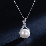 925 Silver Zircon Gemstone Pendant Necklace for Women Wedding Bridal