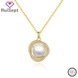 Pearl Necklace S925 Silver Zircon Pendant Wedding Gift
