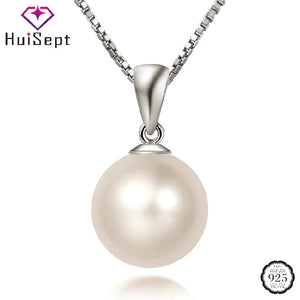 Silver 925 Pearl Necklace Pendant Wedding Engagement Gift