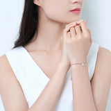 Heart Shape Zircon Gemstone Bracelet Silver 925 Jewelry for Women