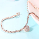 Heart Shape Zircon Gemstone Bracelet Silver 925 Jewelry for Women