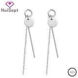 Sterling Silver 925 Long Tassel Drop Earrings Wedding Party