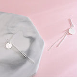 Sterling Silver 925 Long Tassel Drop Earrings Wedding Party