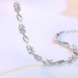 925 Silver Round Amethyst Gemstone Bracelet for Women