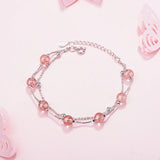 925 Silver Bracelet with Quartz Gemstone for Girl