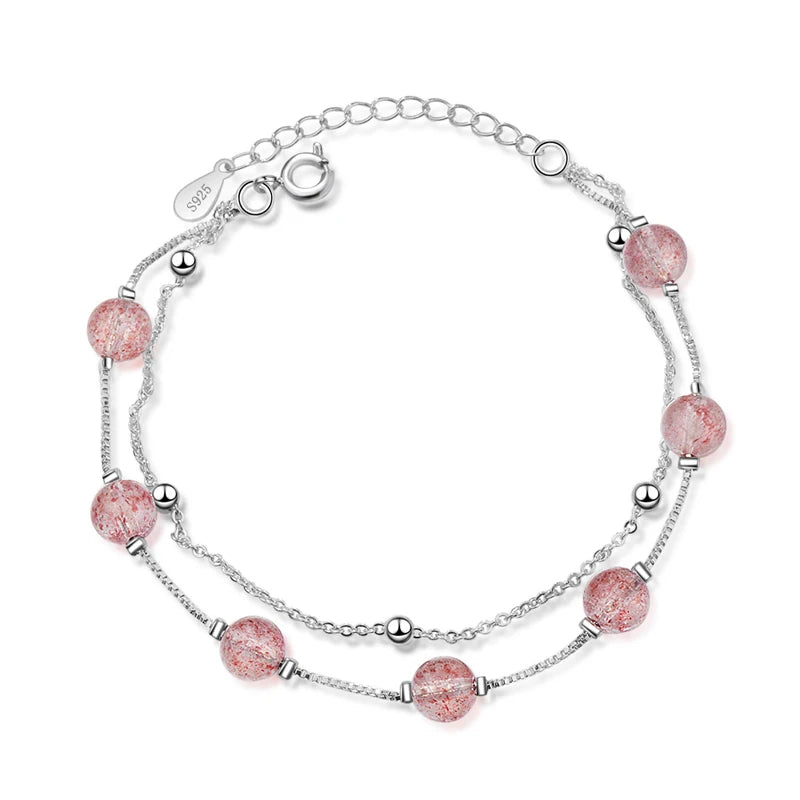 925 Silver Bracelet with Quartz Gemstone for Girl