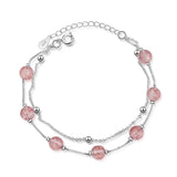 925 Silver Bracelet with Quartz Gemstone for Girl