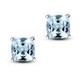 925 Silver Sapphire Stud Earrings for Women Wedding Party