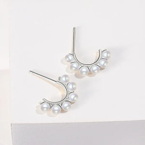 925 Sterling Silver Pearl Drop Earrings Wedding Party Jewelry