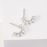 925 Sterling Silver Pearl Drop Earrings Wedding Party Jewelry