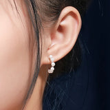 925 Sterling Silver Pearl Drop Earrings Wedding Party Jewelry