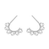 925 Sterling Silver Pearl Drop Earrings Wedding Party Jewelry