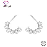 925 Sterling Silver Pearl Drop Earrings Wedding Party Jewelry