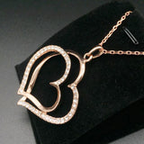 925 Silver Heart Necklace with Zircon Gemstone