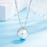 925 Silver Necklace with Zircon Pendant for Women