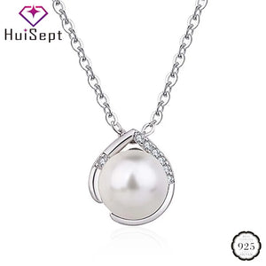 925 Silver Necklace with Zircon Pendant for Women