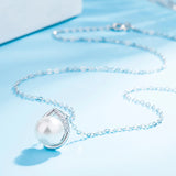 925 Silver Necklace with Zircon Pendant for Women