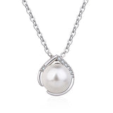 925 Silver Necklace with Zircon Pendant for Women