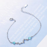 Silver 925 Bracelet Sapphire Zircon Wedding Party Jewellery