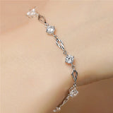 925 Silver Bracelet with Amethyst Zircon Gemstone
