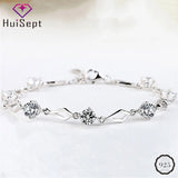 925 Silver Bracelet with Amethyst Zircon Gemstone