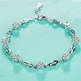 925 Silver Bracelet with Amethyst Zircon Gemstone