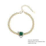 925 Silver Women's Bracelet with Zircon Gemstone for Wedding Party
